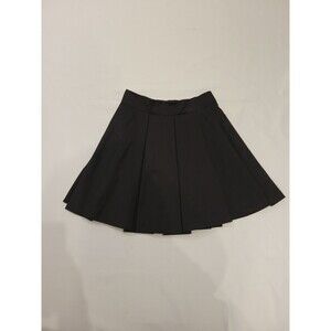 XXI Junior Girls Small Pleated Mini Skirt Black Dark Academia Preppy Goth